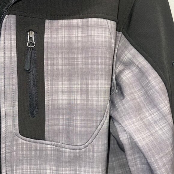 SNOZU Jacket Mens XL Black Gray PERFORMANCE Fleece Full Zip Outdoor Top - Picture 3 of 8